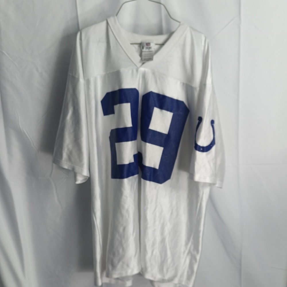 NFL Team Apparel Indianapolis Colts Joseph Addai 29 Jersey White Mens Large